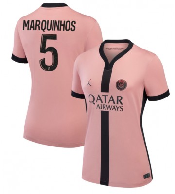 Paris Saint-Germain Marquinhos #5 Replika Tredjetrøje Dame 2024-25 Kortærmet